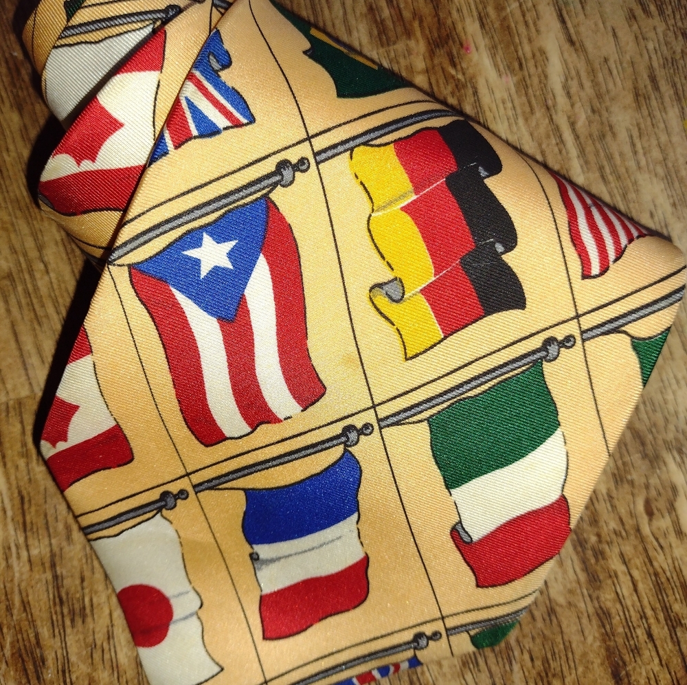 All flages mens necktie